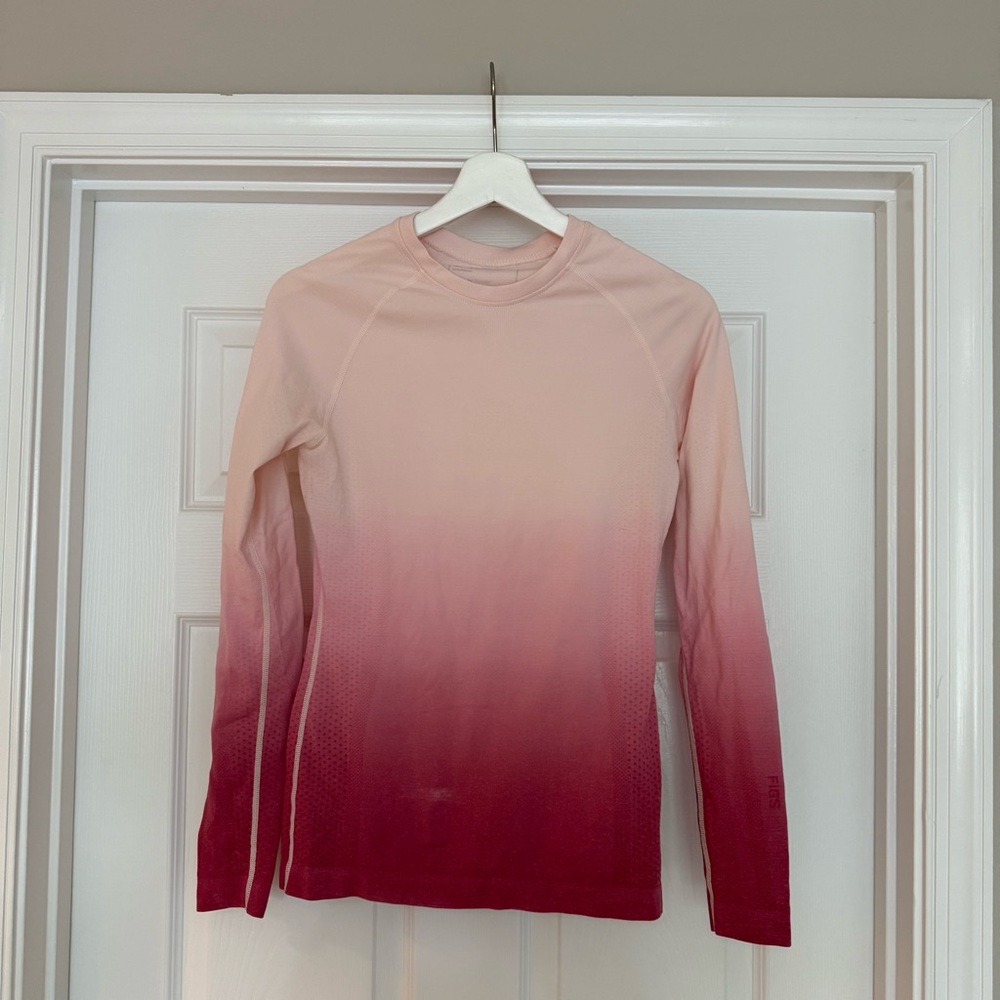 Figs Pink Ombre Salta Longsleeve Underscrub